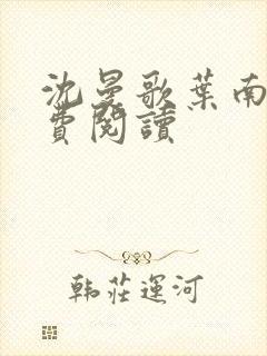 沈曼歌叶南玹免费阅读