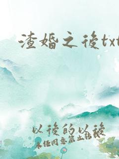 渣婚之后txt