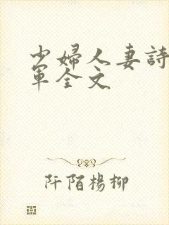 少妇人妻诗雨小军全文