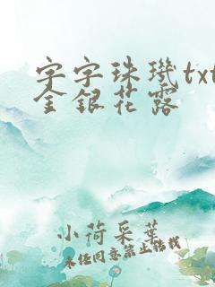 字字珠玑txt金银花露