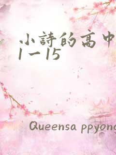 小诗的高中日记1一15