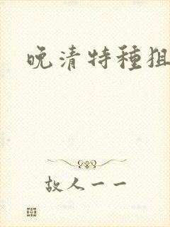 晚清特种狙击手