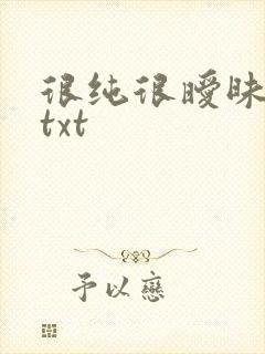 很纯很暧昧全集txt