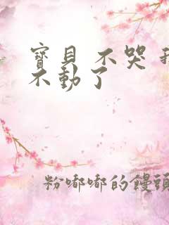 宝贝 不哭 我不动了