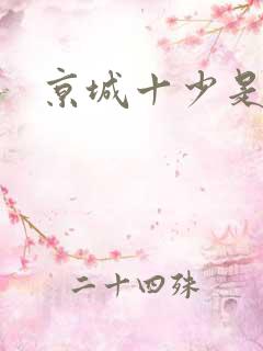 京城十少是谁
