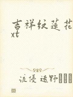 吉祥纹莲花楼txt