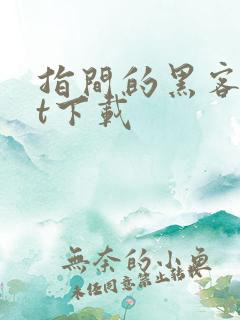 指间的黑客txt下载