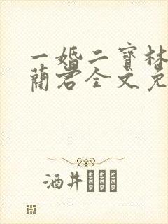 一婚二宝林羞寒蔺君全文免费阅读小说