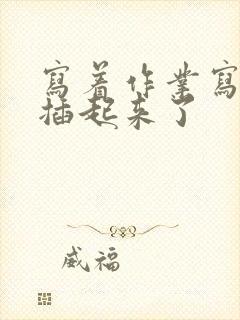 写着作业写着就插起来了