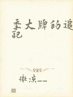 季大牌的追夫日记