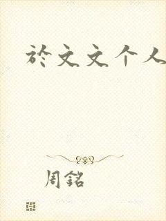 于文文个人简历