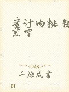 蜜汁肉桃 糖梨煎雪