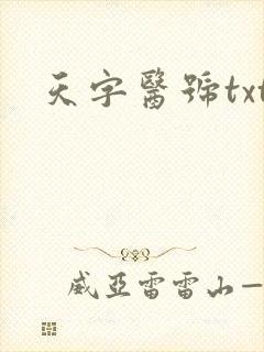 天字医号txt