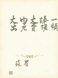 大肉大捧一进一出免费视频