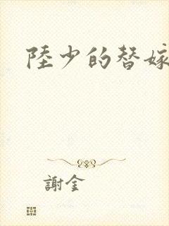 陆少的替嫁宠妻