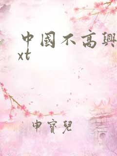 中国不高兴 txt