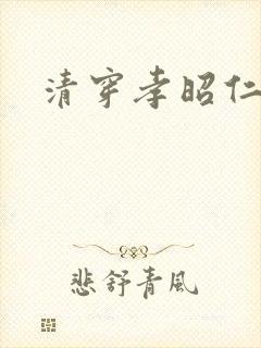 清穿孝昭仁皇后