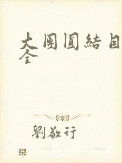 大团圆结目录大全