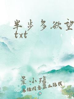 半步多欲望传说 txt