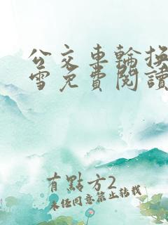 公交车轮换C程雪免费阅读