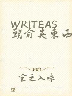 WRITEAS朝俞夹东西