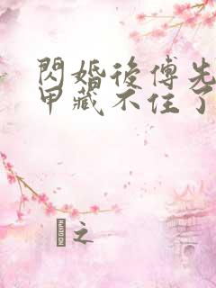 闪婚后傅先生马甲藏不住了免费阅读