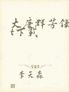 大唐群芳录txt下载