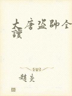 大唐盗帅全文阅读