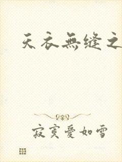 天衣无缝之极限