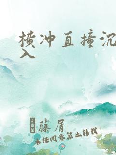横冲直撞沉腰进入