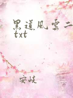 黑道风云二十年 txt