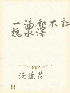 一滴都不许漏 魏承泽