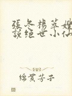 张冬杨萃嫂的小说绝世小仙医