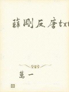 薛刚反唐txt