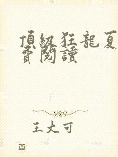 顶级狂龙夏天免费阅读