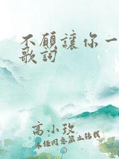 不愿让你一个人歌词