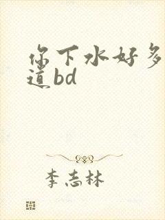 你下水好多下水道bd