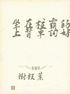 坐在校霸的棍子上背单词好吗