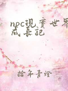 npc现实世界成长记