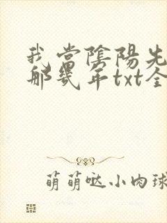我当阴阳先生的那几年txt全集下载