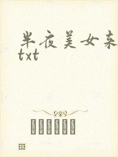 半夜美女来敲门txt