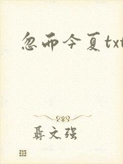 忽而今夏txt