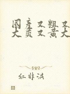 国产又粗又猛又大爽又黄大爷