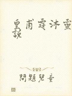 皇甫霆沐灵芸小说