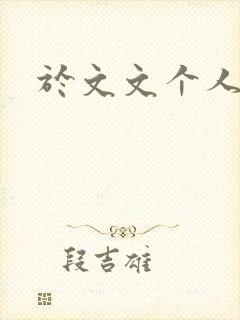 于文文个人简历