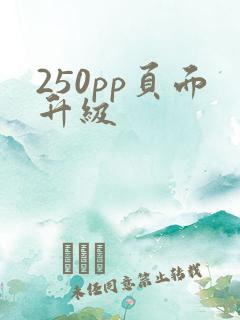 250pp页面升级