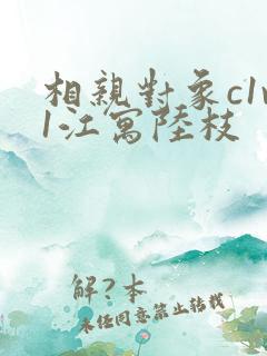 相亲对象c1v1江寓陆枝