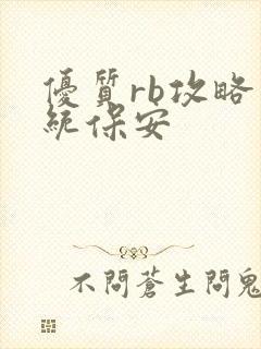 优质rb攻略系统保安