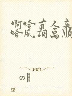 啊哈有人来了啊哈风调禹顺