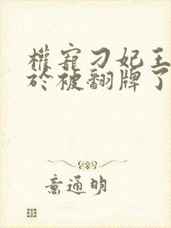 权宠刁妃王爷终于被翻牌了